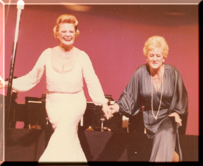 Rose Marie leading the bows with Margaret Whiting